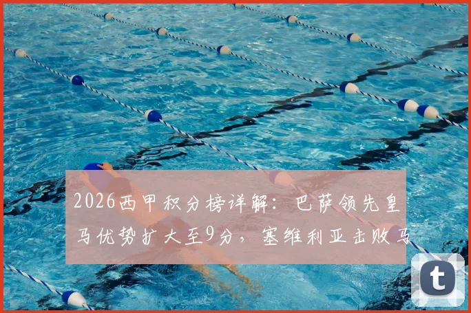 2026西甲积分榜详解：巴萨领先皇马优势扩大至9分，塞维利亚击败马竞成功脱离降级区，争冠保级形势全解析